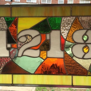 Transom window- house number