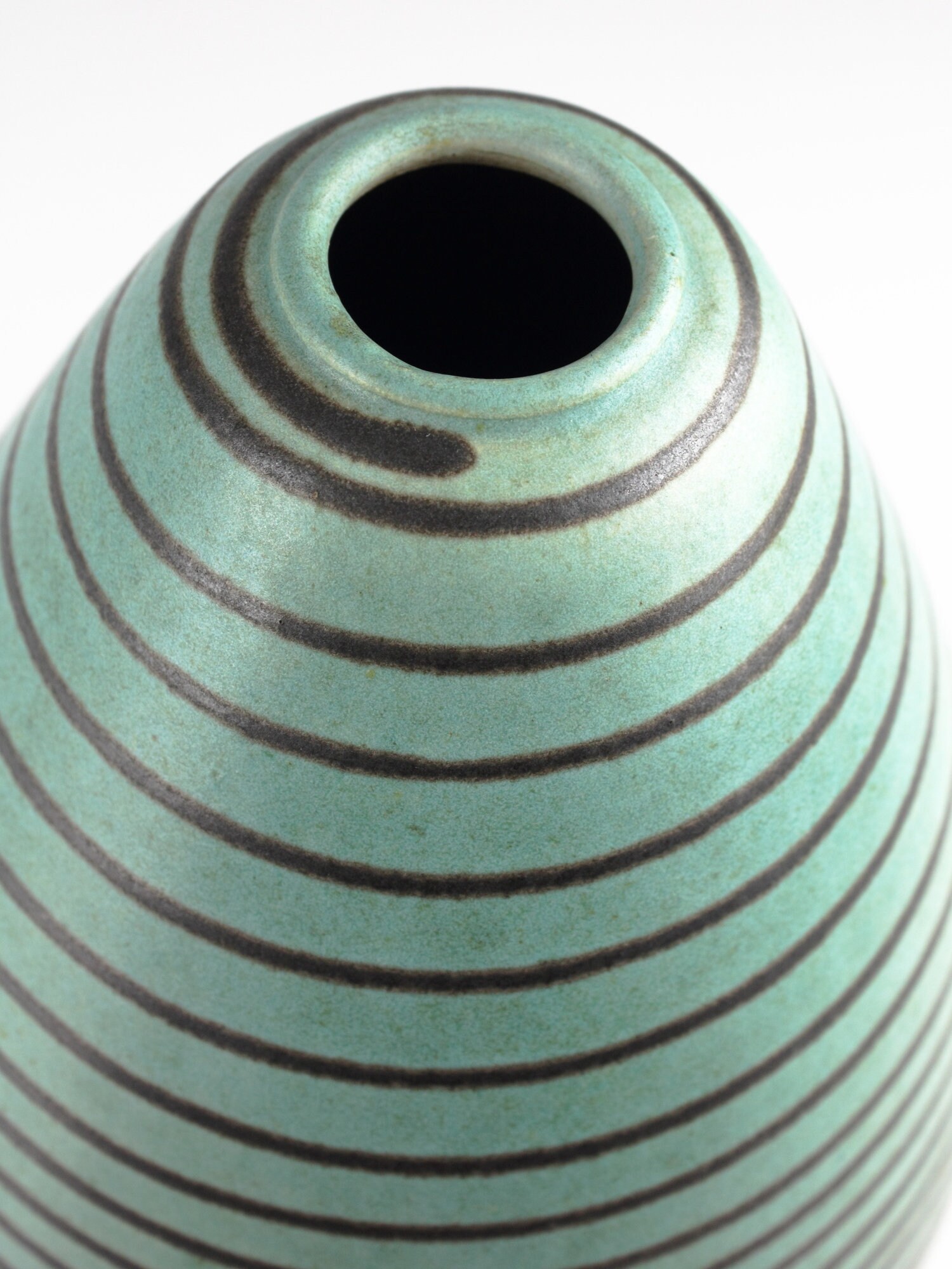 ヴィンテージ セラミック花瓶、ブルー ターコイズ セラミック花瓶