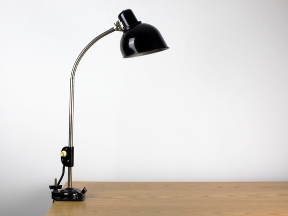 50s Tall Black Table Lamp Desk Lamp Modern Technical Workspace