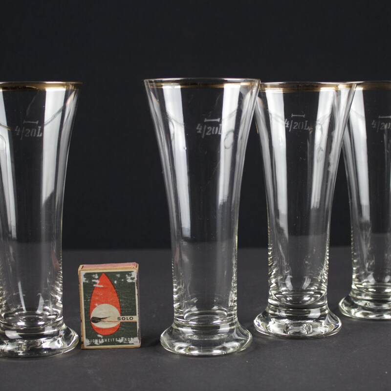 Vintage Beer Glasses - Etsy