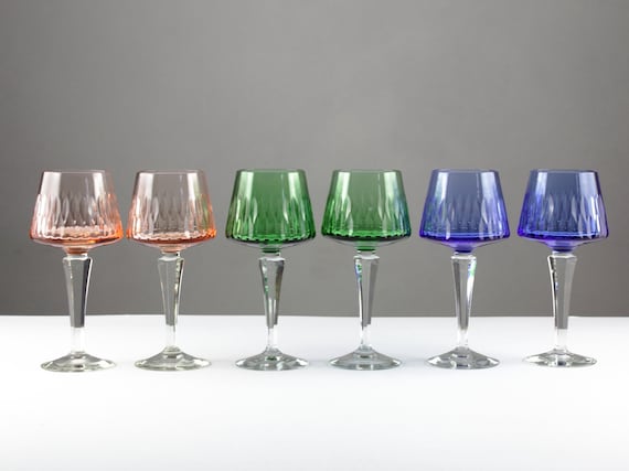 西ドイツ製カットガラスグラス6個セット 西ドイツ製カットガラスグラス