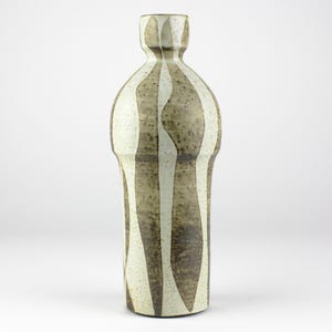Signed studio ceramic vase, Sgraffito, West German pottery, mid century studio ceramic vase, mcm signed studio pottery