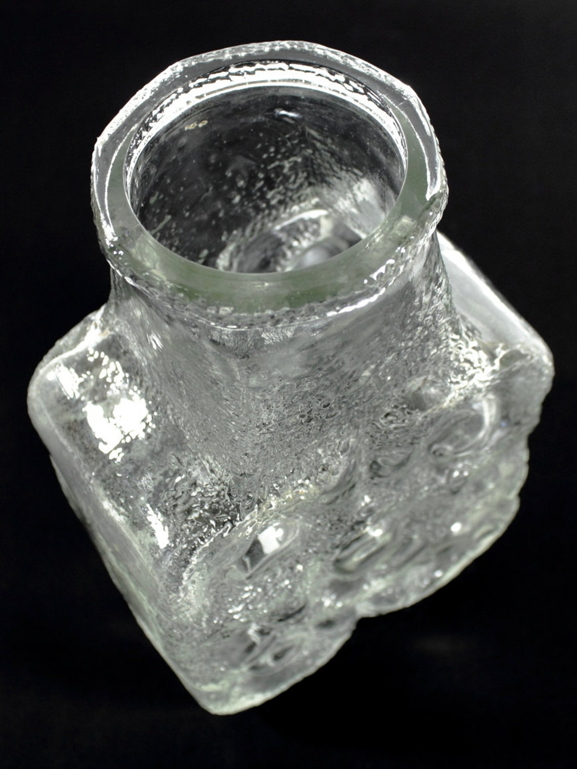 Vintage Duitse glazen vaas uit de jaren 70 Walther glas Etsy