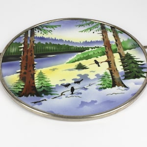 Vintage &quot;Spritzdekor&quot; art deco ceramic cake plate - German Porcelain from the 30s-50s