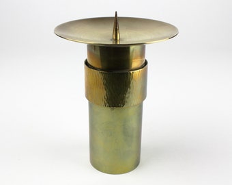 Mcm Kerzenhalter aus Messing, handgefertigt - 60er Vintage, Mid Century