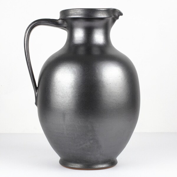 Black Ceramic Vase Etsy