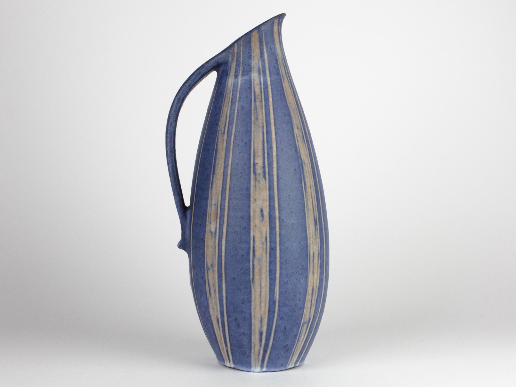 独1950年代 A. Kießling ヴィンテージ・スタジオ陶器 夜空の釉薬 北欧