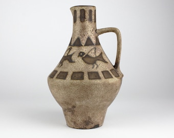 Vintage CERAMANO Ceramic Watering Can, ''manzana'' Decor West