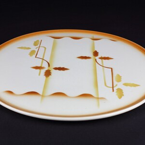 Cake plate Spritzdekor art deco ceramic cake plate with abstract decor German Porcelain from the 30s-50s image 3