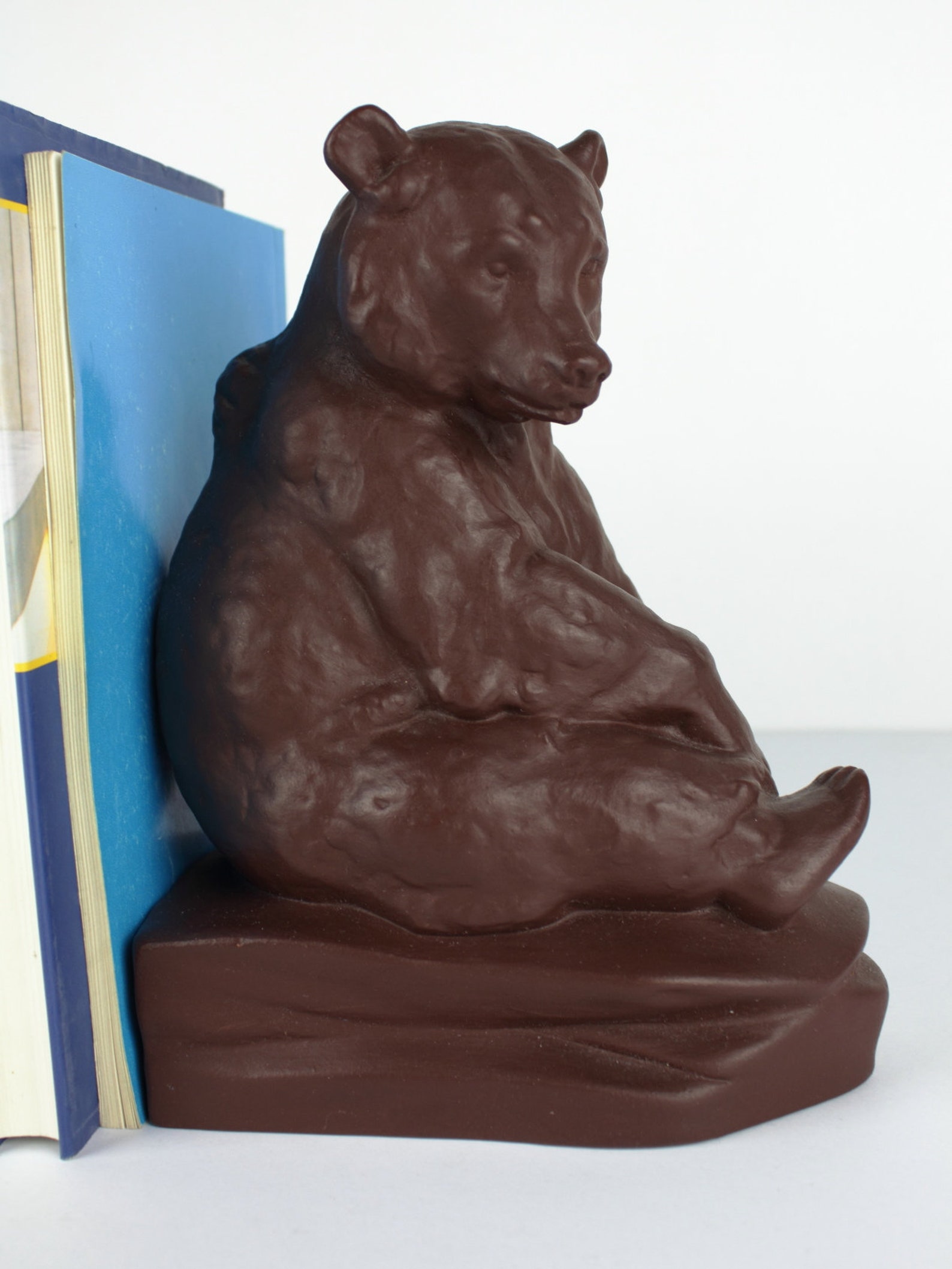 Ceramic Bear Ceramic Grizzly Bookends From Early Mid Etsy