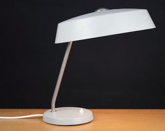 60s gray table lamp, vintage desk lamp, mcm table lamp, east Germany, mid century