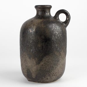 Ruscha ceramic vase, brown/black Ruscha vase, West German Pottery, mid century, WGP 70s brown, mcm black ceramic vase