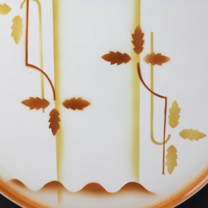 Cake plate Spritzdekor art deco ceramic cake plate with abstract decor German Porcelain from the 30s-50s image 2