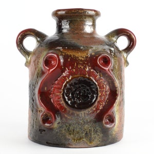 Vase en céramique de lave grasse Carstens, vintage des années 70, poterie ouest-allemande - vase en céramique mcm