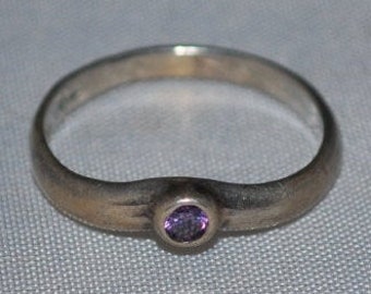 Sterling silver Amethyst ring size 6.25