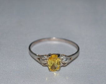 Sterling silver Citrine ring size 9.5