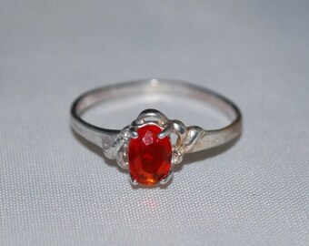 Sterling Silver Simulated Garnet Heart Ring - Solid 925 Silver Love Band, Size 7 - View #8