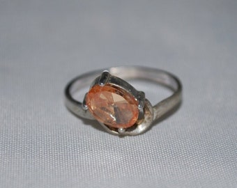 Sterling silver Citrine ring size 6