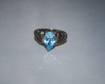 Sterling silver Topaz ring size 9.75