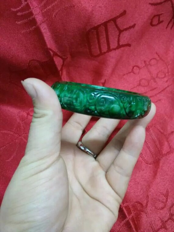 Free Shipping Natural Dark Green Jade Good Luck Charm Jade Etsy