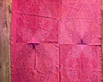 World Market Cotton Woven Red Pink Tapestry Cloth Etsy