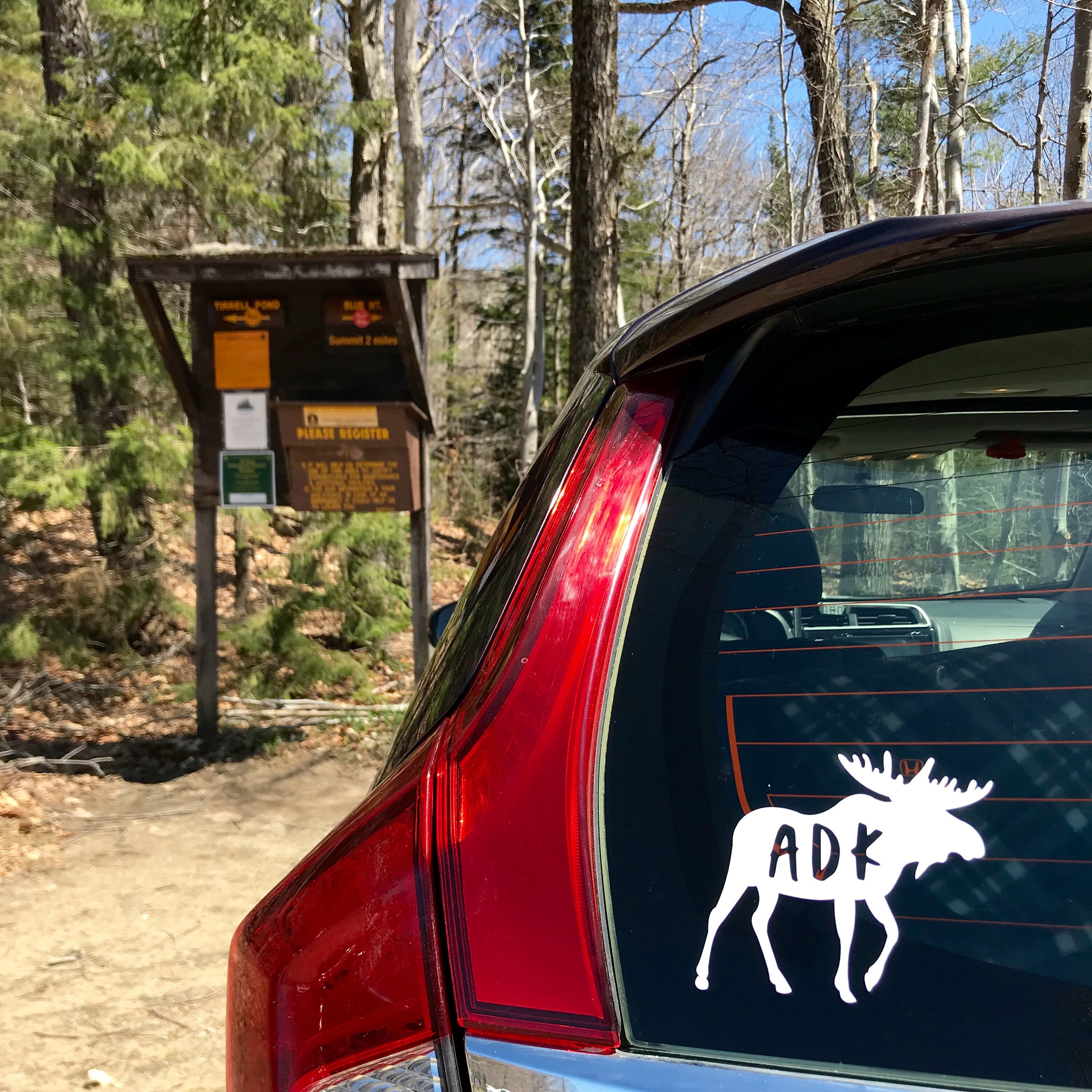 ADK in Moose Silhouette Monogram Decal / Adk Silhouette / Hiking ...