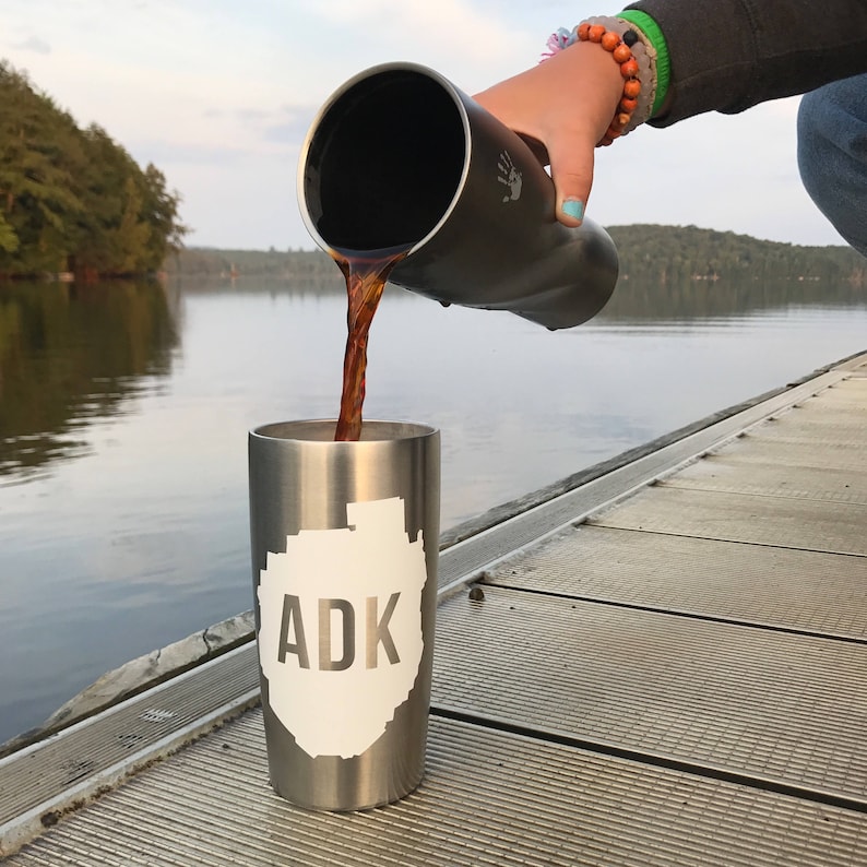 ADK / ADK Silhouette Decal / Hiking Decal / Mountain Decal / Mountain ...
