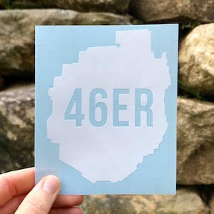 46ER Decal / ADK Silhouette Decal  / Hiking Decal / Mountain Decal / Mountain Sticker / ADK Decal / 46ers / 46er sticker / Adk Sticker