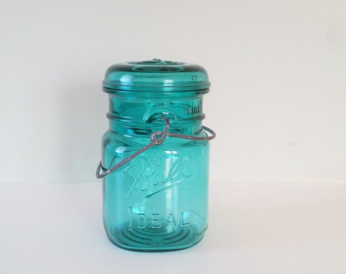 Blue Mason Jar / Ball Mason Jar / Mason Jar With Lid Etsy
