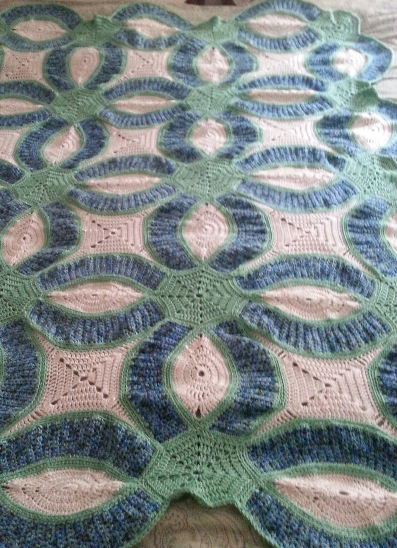 Double Wedding Ring Crochet Afghan Etsy