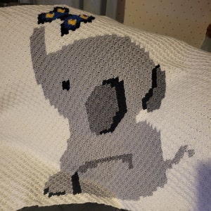 Playful Elephant Afghan