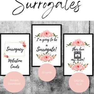Cartes d'étape de la maternité de substitution pour les mères porteuses | Cartes d'étape de la maternité de substitution | GPA | Cadeau de maternité de substitution | Cadeau de substitution | Parcours de maternité de substitution