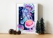Space Jellyfish Watercolor Illustration Art Print, Aquatic Art, Ocean Watercolor