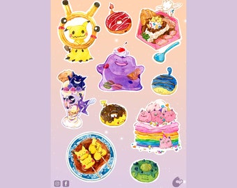 Cute Foodie Sticker Sheet | Cute for Planners, Bullet Journal, Water Bottle, Notebook, or Scrapbook | 4"X6" Sticker