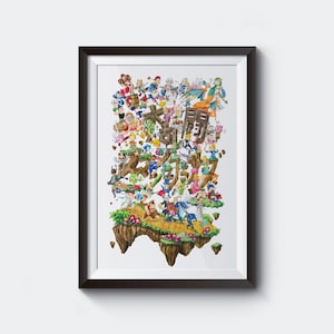 Let&#39;s Smash Watercolor Art Poster, Video Game Art Print, Watercolor Fanart