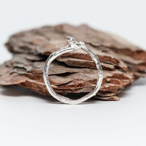 Bague de brindille en argent image 2