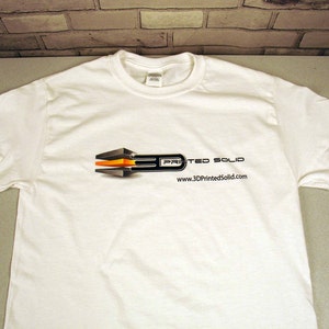 3D Printed Solid - 100% Cotton Short Sleeve T-Shirts
