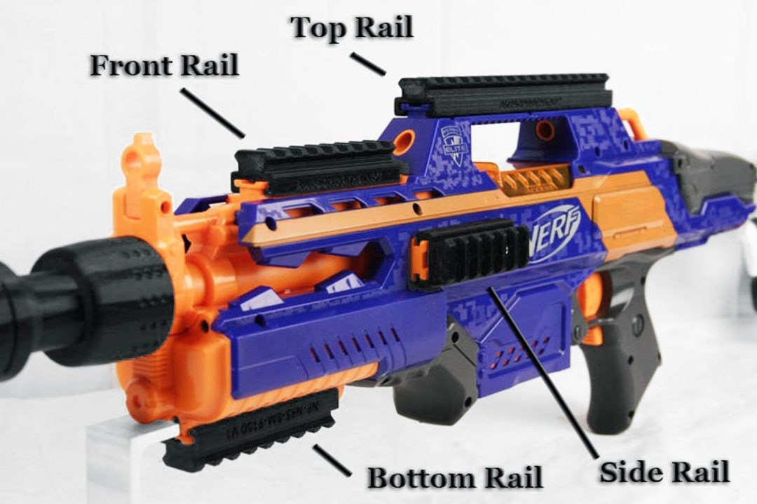 Picatinny Top/front/side/bottom/set Rails for Nerf Rapidstrike Etsy