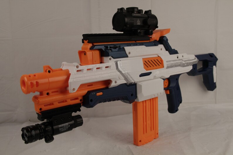 3D Printed Nerf to Picatinny Top Rail Mount for Nerf Gun ...