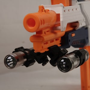Nerf to Picatinny 45 Degree Dual Mini Extension Rail for Nerf Blaster