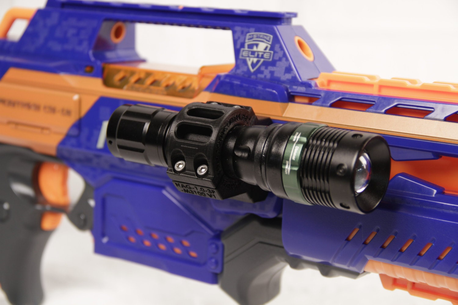 3D Printed Nerf to Flashlight/laser Mount for Nerf Gun Etsy