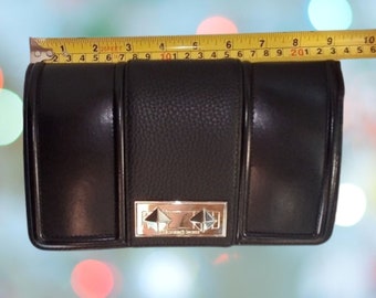 Victoria Secret VS Wallet Black Leather Wristlet Handbag Clutch Purse