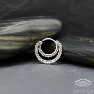 Indra septum piercing tribal plata, daith piercing, tragus piercing, pendientes de cartílago, 18G-1mm, 16G-1,2mm, 14G-1,6mm