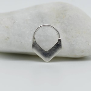 Septum piercing plata triángulo personalizado 18G-1mm, 16G-1,2mm, 14G-1,6mm
