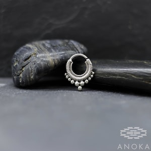 Maya septum piercing plata tribal personalizado 18G-1mm, 16G-1,2mm, 14G-1,6mm, daith piercing