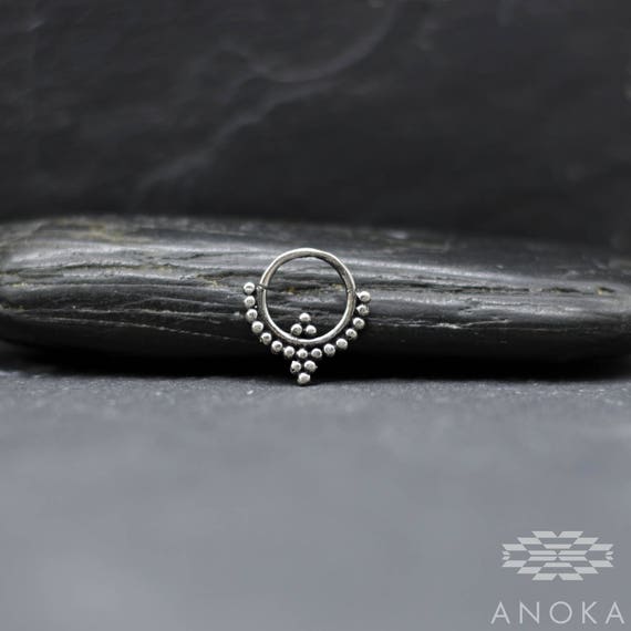 16G-1,2mm Indra silver tribal Septum piercing 18G-1mm 14G-1,6mm