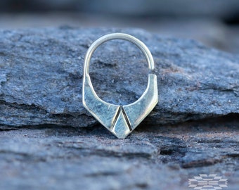 Silver septum ring triangle 18G-1mm, 16G-1,2mm, 14G-1,6mm