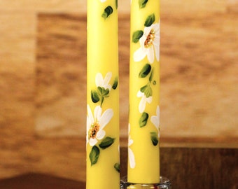 Painted Yellow Candles, Daisy