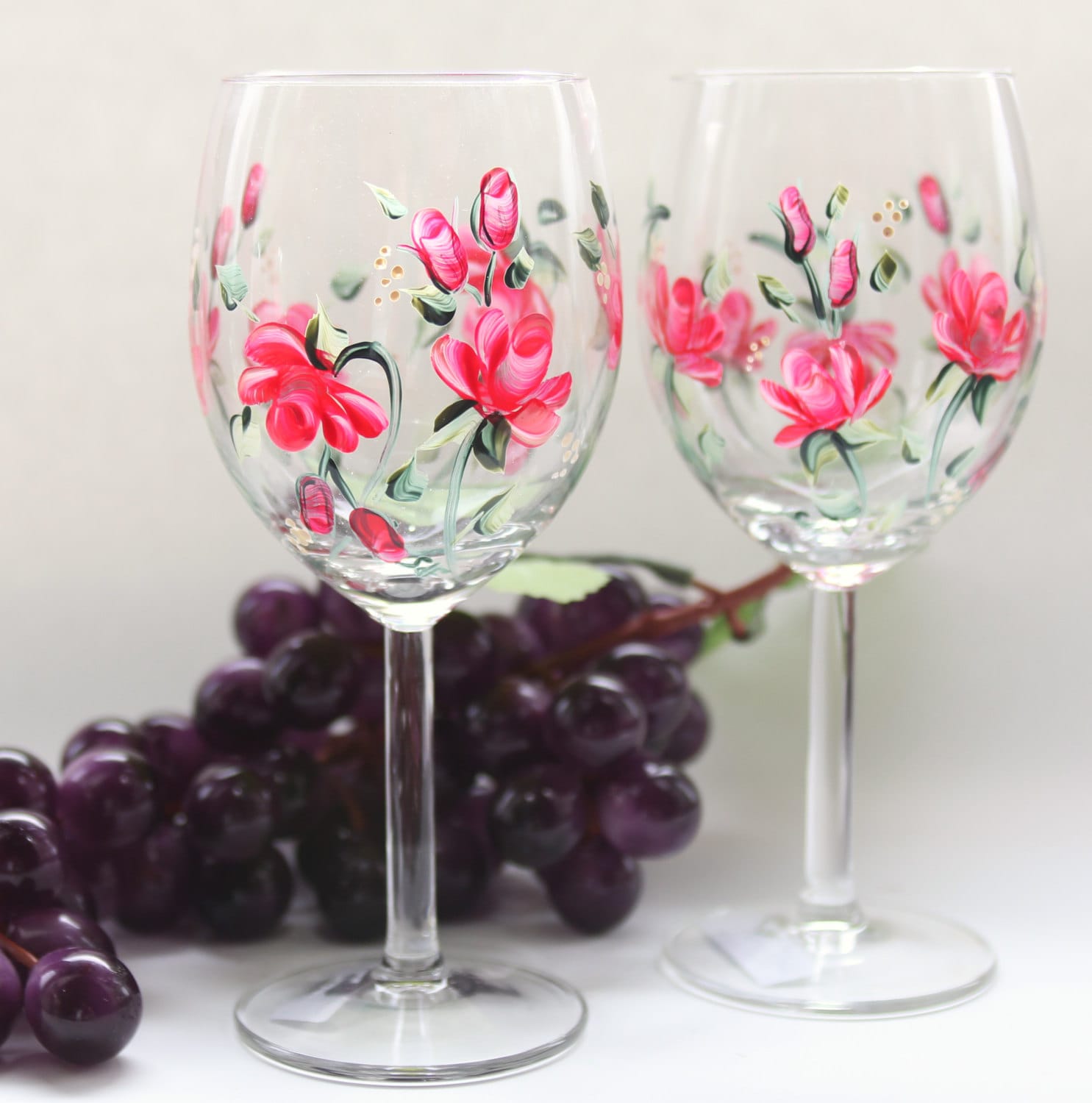 rose shaped wine glasses