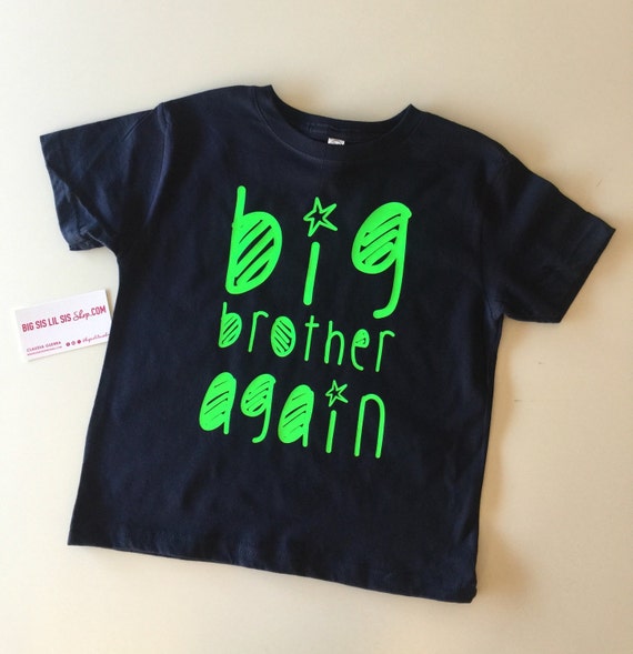 Big Brother Again Navy Blue Shirtbig Brother Againbig Brotherbrother Shirtstoddler Shirtsgift Ideaspregnancy Announcementkid Shirts